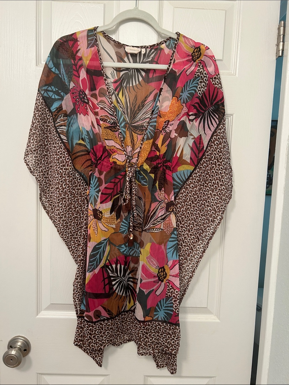 Bleu by Rod Beattie "Let's Get Loud" Chiffon Caftan Swim Cover-Up